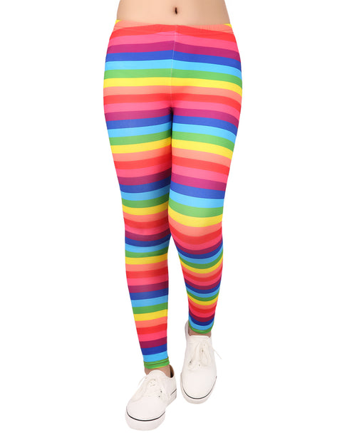 Girl's Rainbow Stripes Ultra Soft Leggings