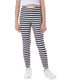 Girl's Black and White Stripes Ultra Soft Leggings