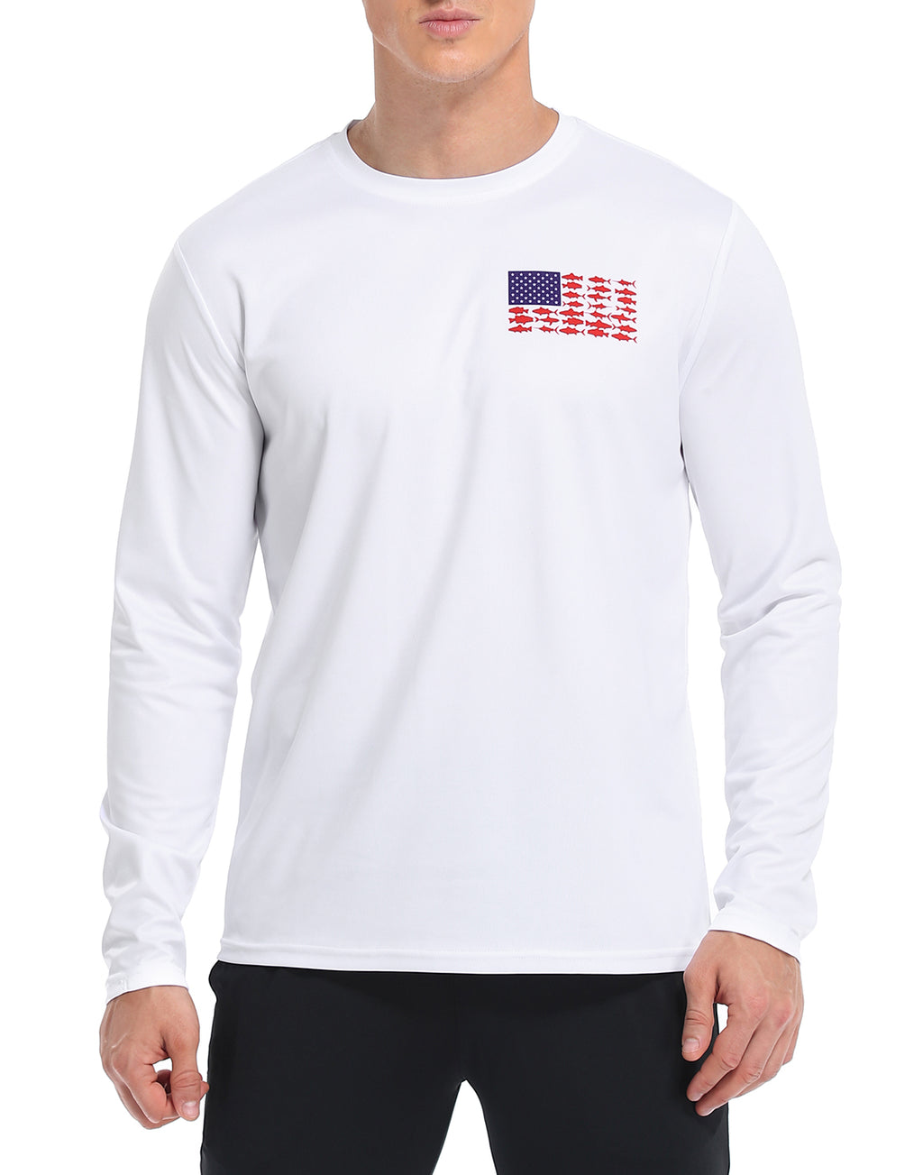 White Peacock Bass Long Sleeve Performance Fishing UPF50 Shirt