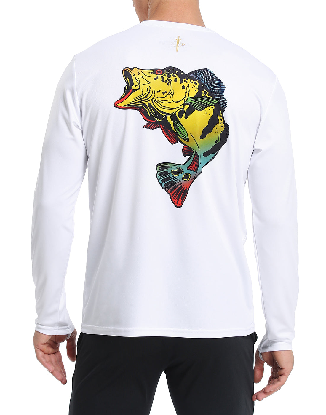 White Peacock Bass Long Sleeve Performance Fishing UPF50 Shirt Main image
