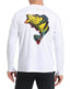 White Peacock Bass Long Sleeve Performance Fishing UPF50 Shirt