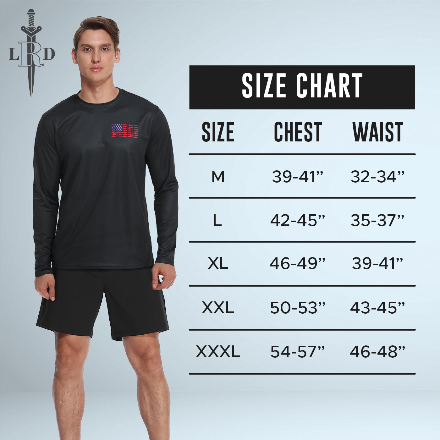 Black Largemouth Bass  Long Sleeve Performance Fishing UPF50 Shirt