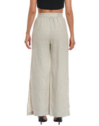 Women's Linen Wide Leg Palazzo Pants with Pockets