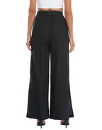 Women's Linen Wide Leg Palazzo Pants with Pockets