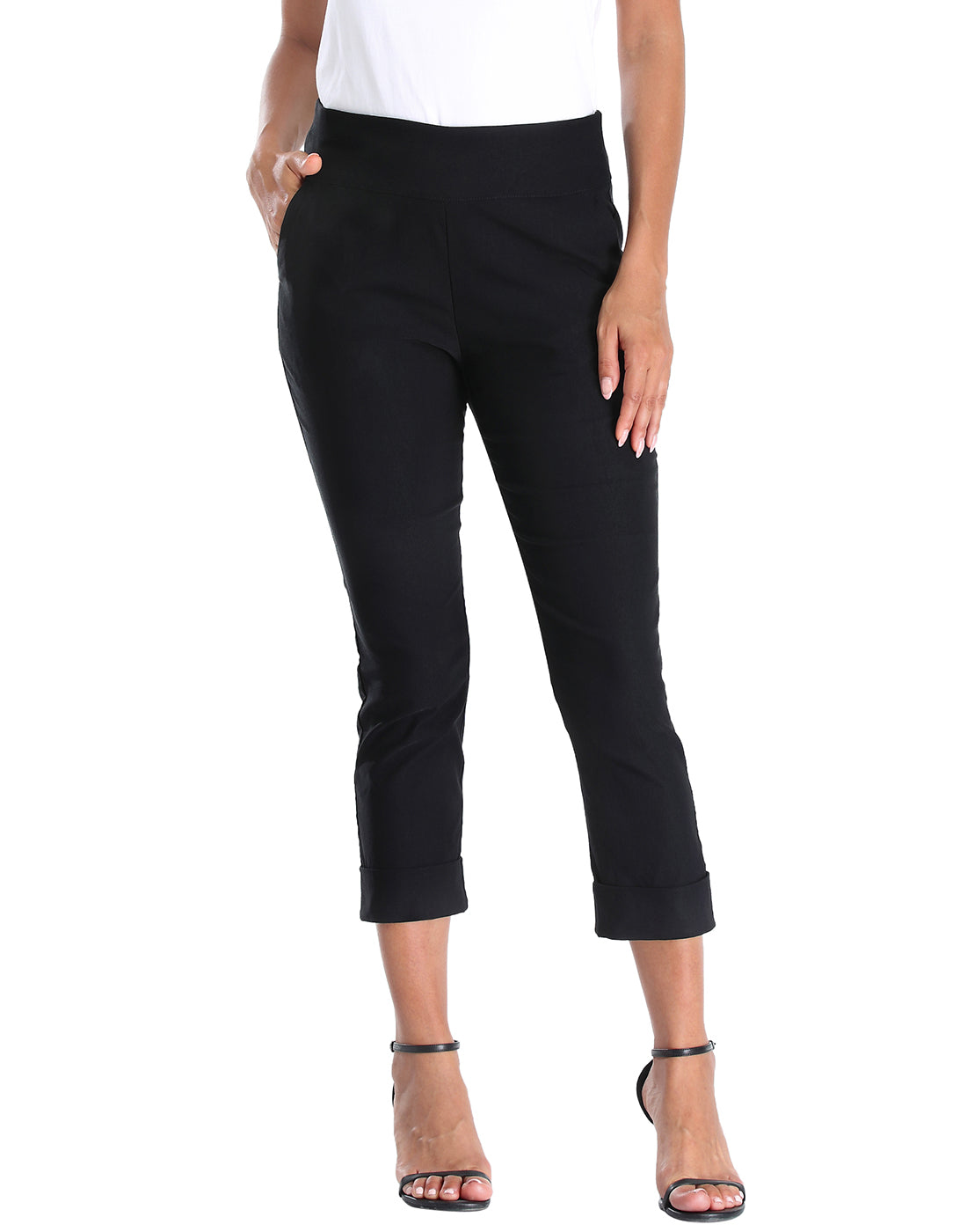 Pull On Capri Pants for Women with Pockets Main image