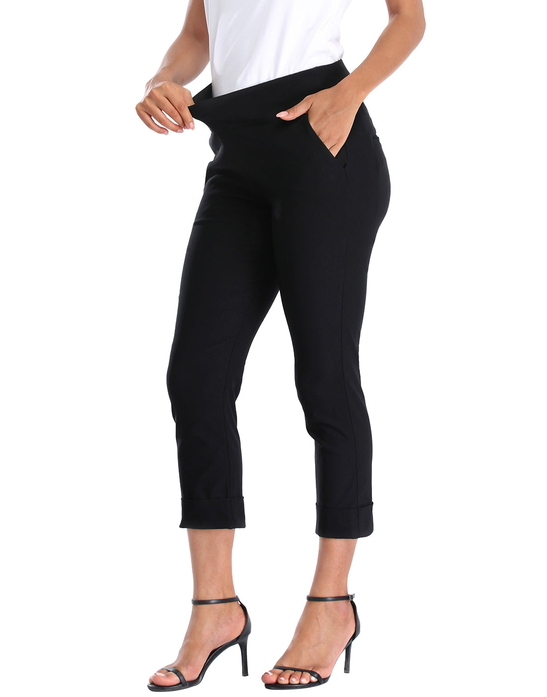 Pull On Capri Pants for Women with Pockets Secondary image