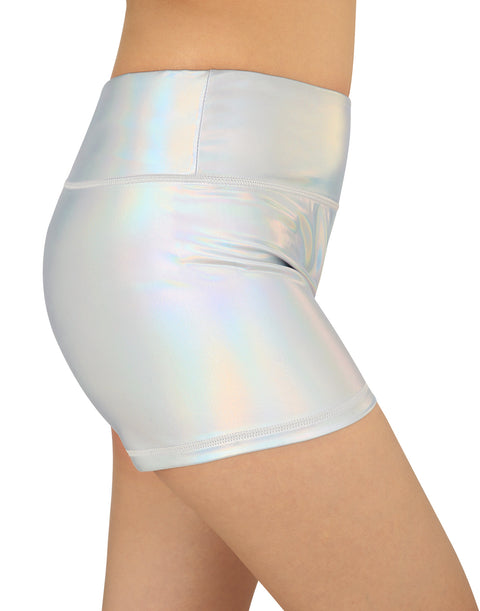 High Waisted Metallic Festival Shorts