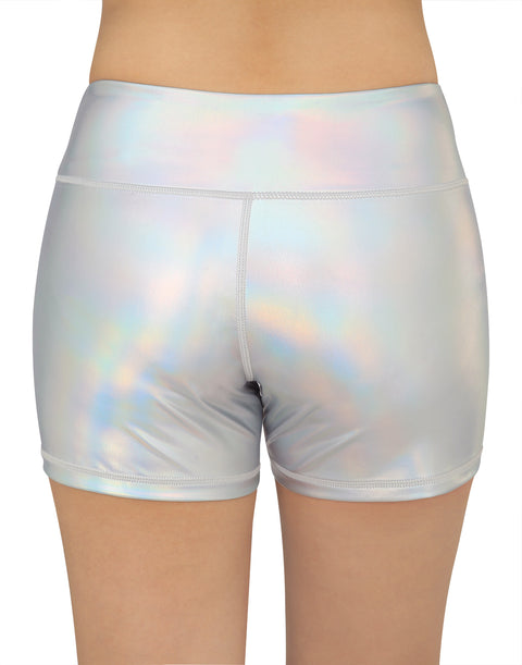 High Waisted Metallic Festival Shorts