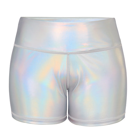 High Waisted Metallic Festival Shorts