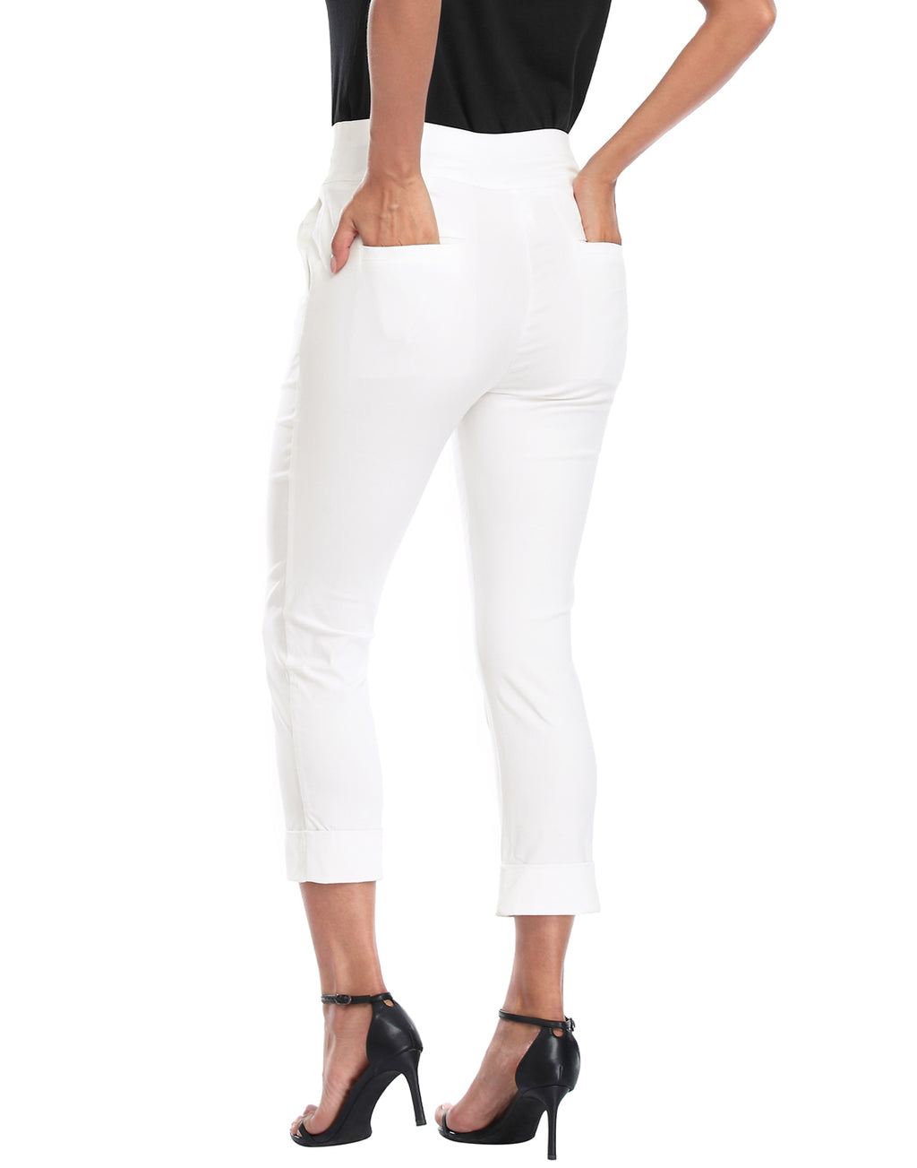 Pull On Capri Pants for Women with Pockets