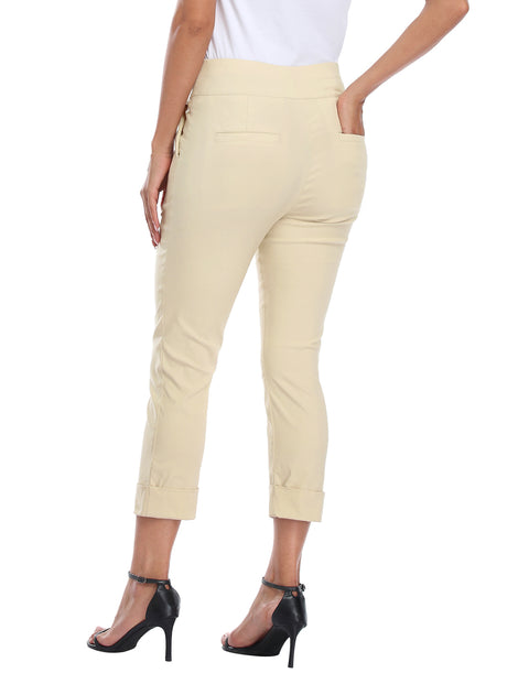 Pull On Capri Pants for Women with Pockets