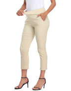 Pull On Capri Pants for Women with Pockets