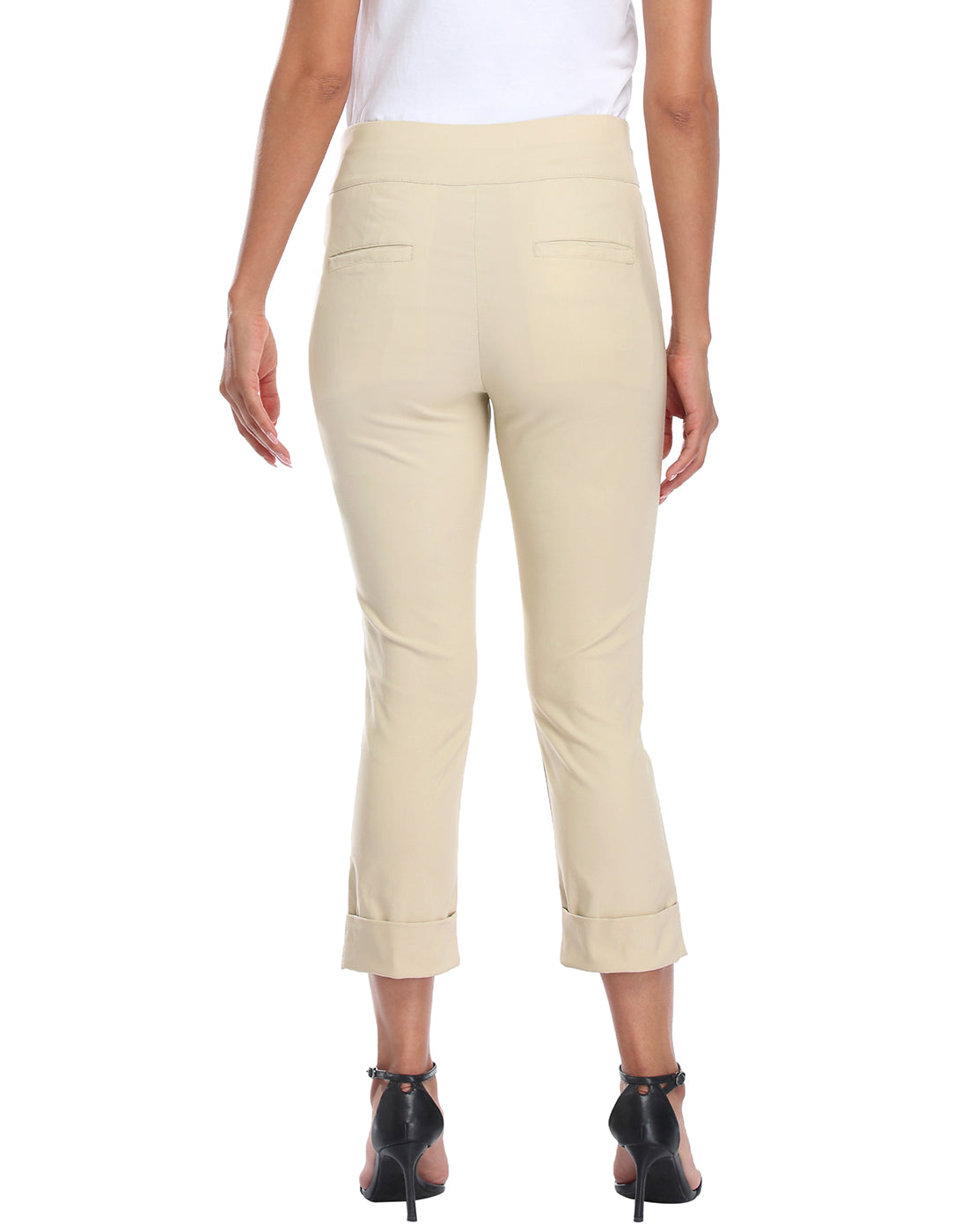 Pull On Capri Pants for Women with Pockets