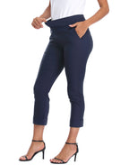 Pull On Capri Pants for Women with Pockets