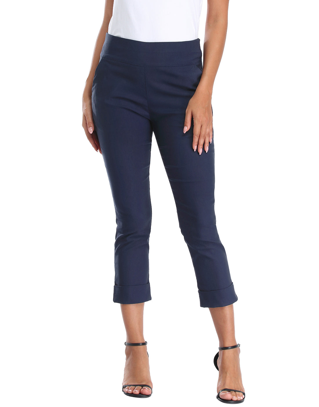 Pull On Capri Pants for Women with Pockets