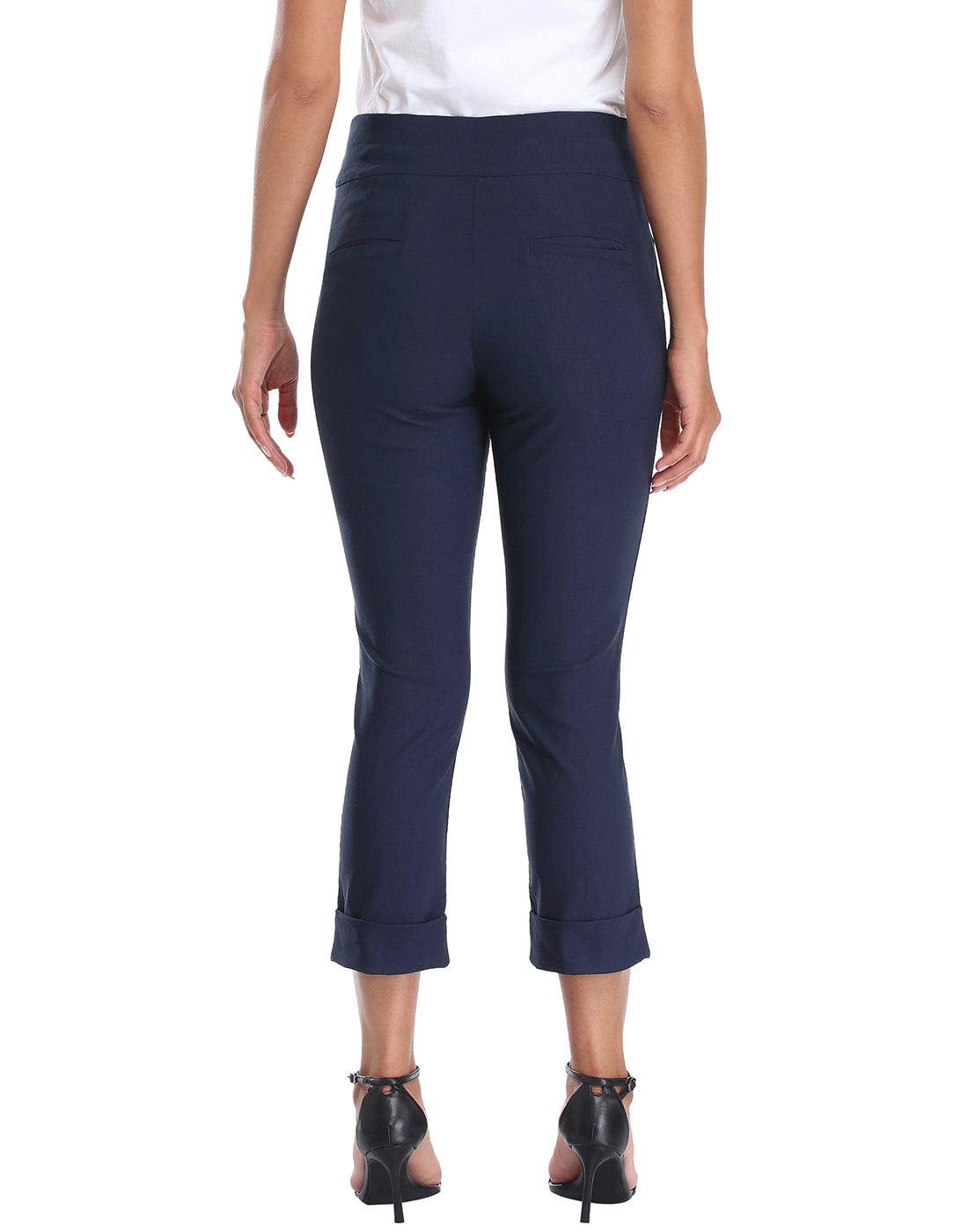 Pull On Capri Pants for Women with Pockets