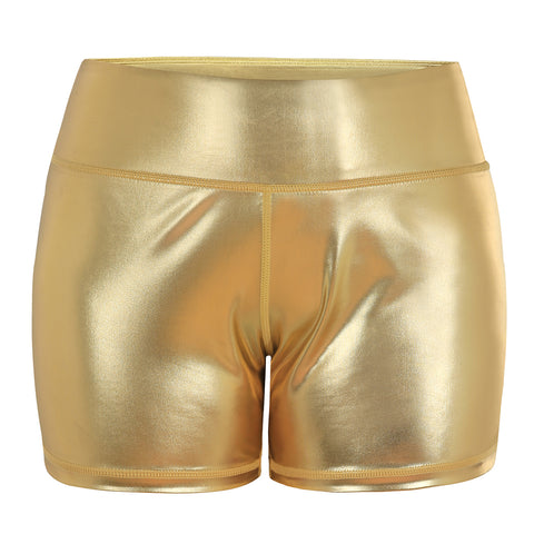 High Waisted Metallic Festival Shorts