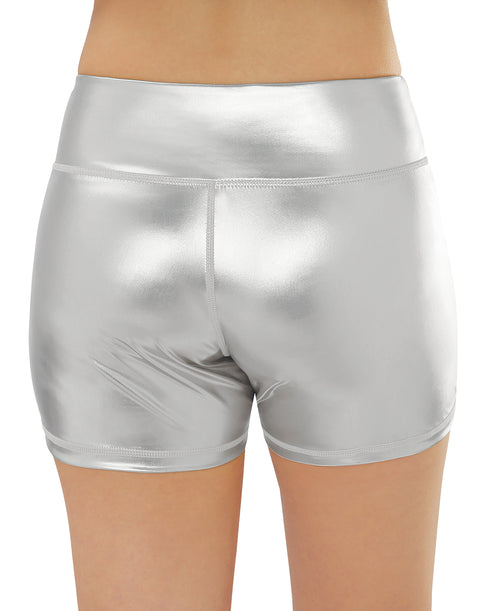 High Waisted Metallic Festival Shorts