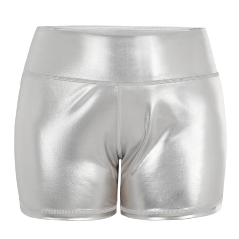 High Waisted Metallic Festival Shorts