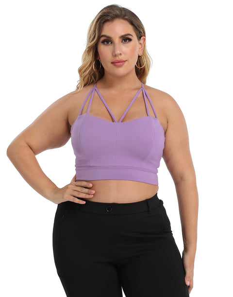 Sage Green Plus Size Bralette Cami Crop Top