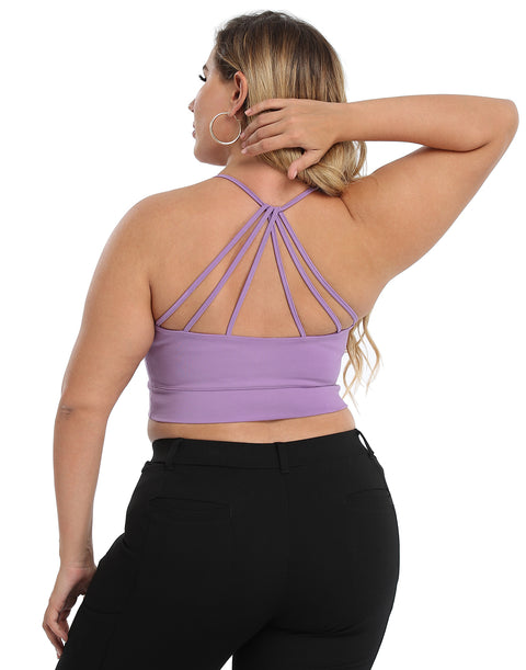 Sage Green Plus Size Bralette Cami Crop Top