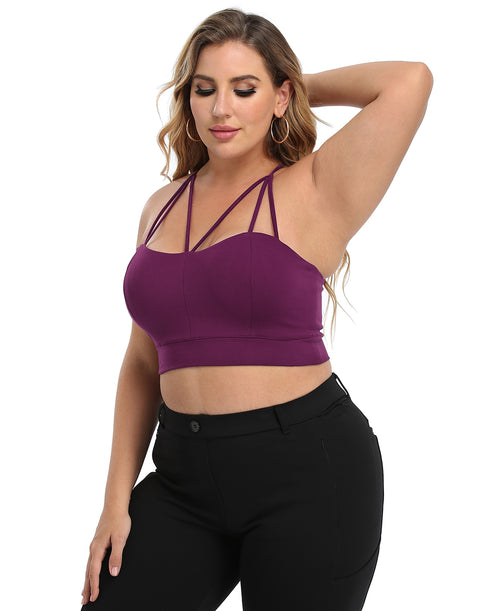 Sage Green Plus Size Bralette Cami Crop Top