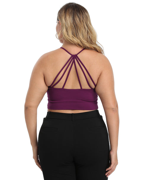 Sage Green Plus Size Bralette Cami Crop Top