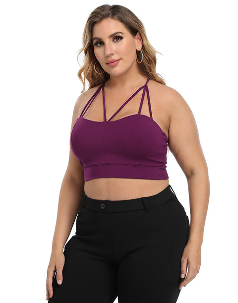 Sage Green Plus Size Bralette Cami Crop Top