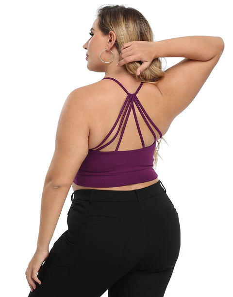 Sage Green Plus Size Bralette Cami Crop Top