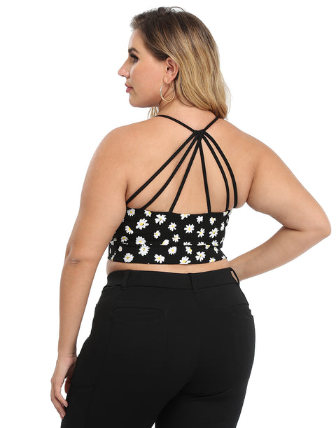 Sage Green Plus Size Bralette Cami Crop Top