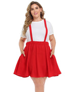 Plus Size Suspender Skirt