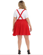 Plus Size Suspender Skirt