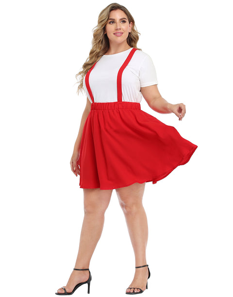Plus Size Suspender Skirt