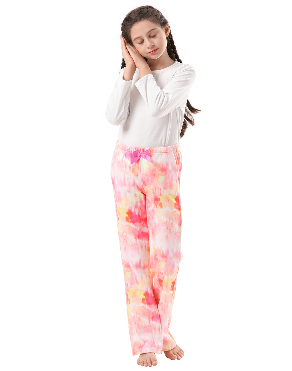 Girl's Fleece Pajama Pants Fuzzy PJ Bottoms w/Pockets