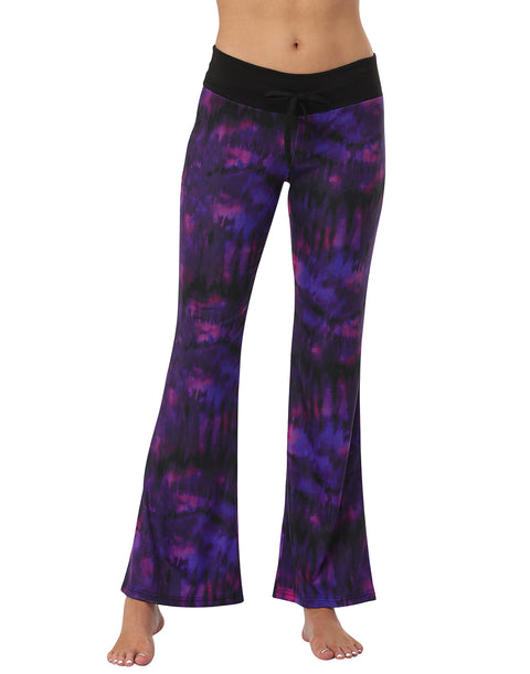 Purple Tie Dye Wide Leg Pajama Pants