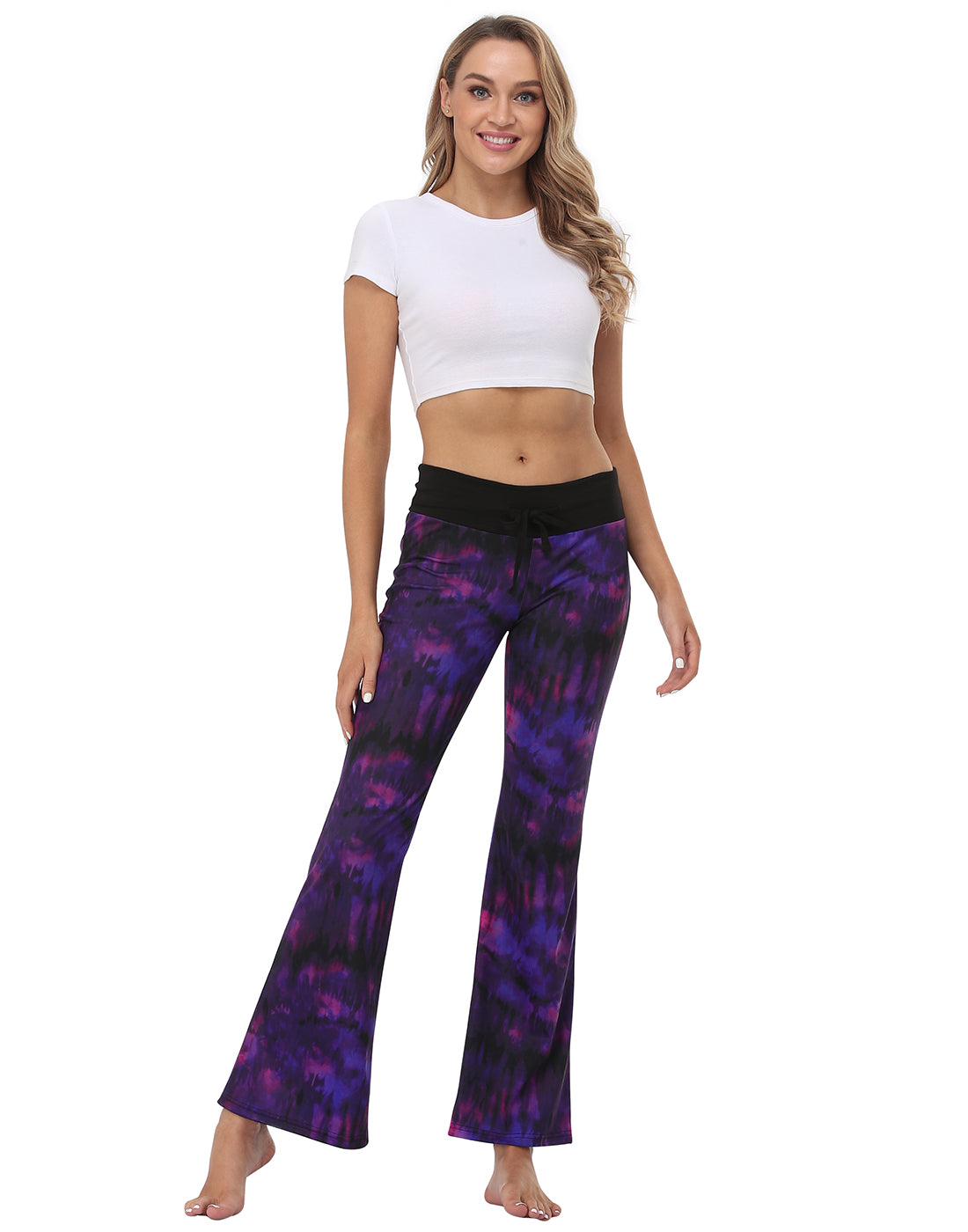 Purple Tie Dye Wide Leg Pajama Pants Secondary image