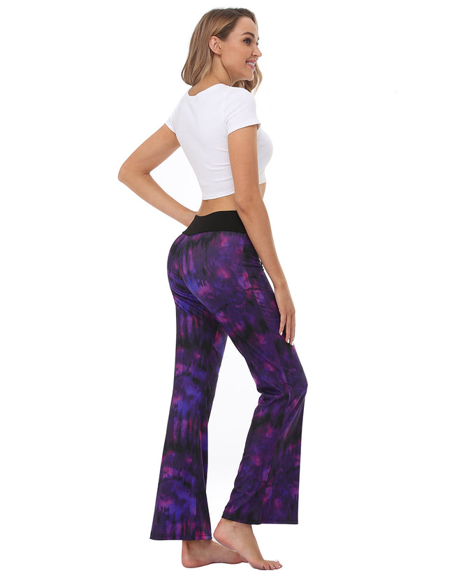 Purple Tie Dye Wide Leg Pajama Pants – close-up detail