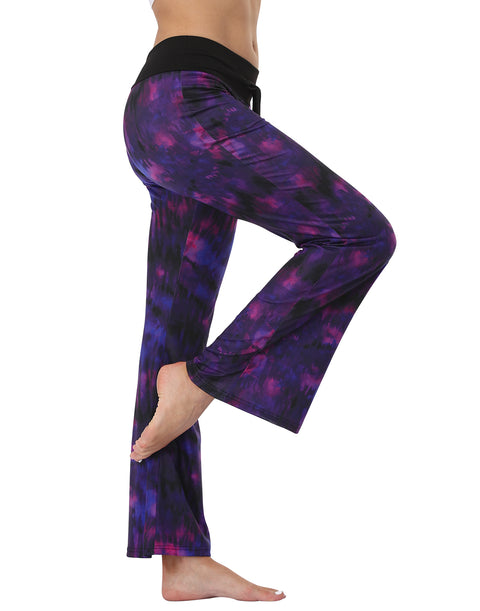 Purple Tie Dye Wide Leg Pajama Pants