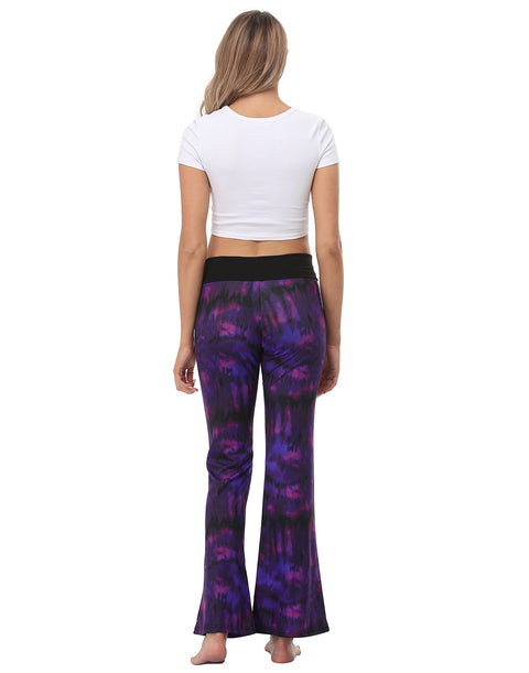 Purple Tie Dye Wide Leg Pajama Pants
