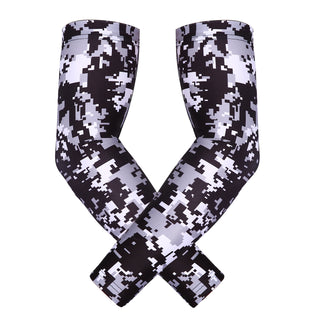 Kids Arm Compression Sleeve Black Silver Camo in Black Silver Camo