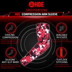 Red Black Camo Arm Compression Sleeves for Kids Basketball Football Baseball Shooting Sleeve