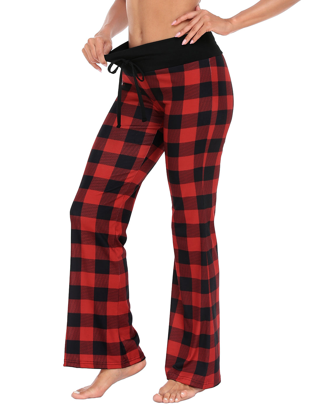 Buffalo Plaid Wide Leg Pajama Pants