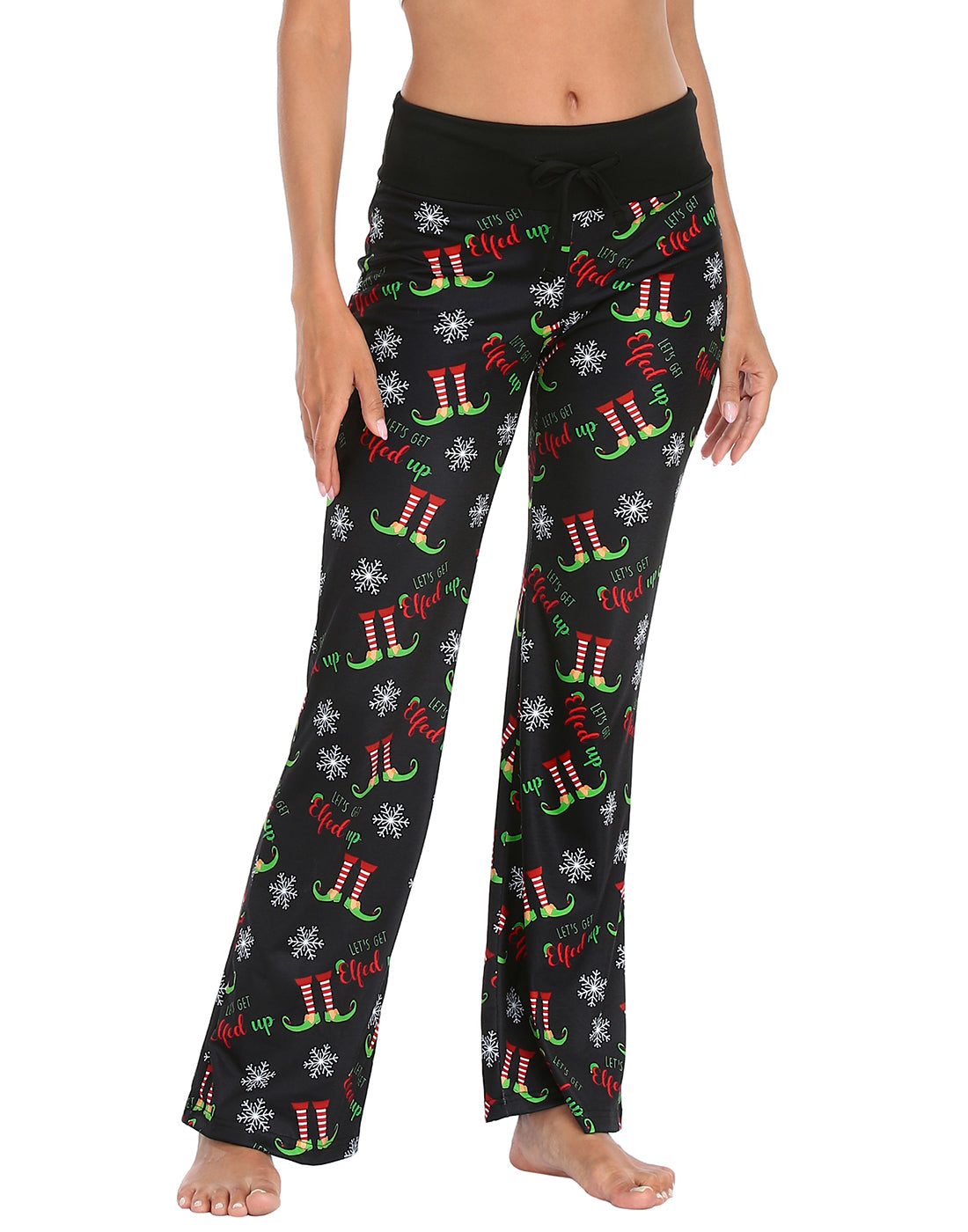 Elfed Up Wide Leg Pajama Pants Holiday PJs in Elfed Up