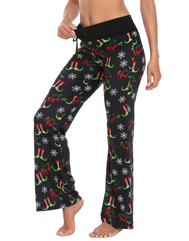 Elfed Up Wide Leg Pajama Pants Holiday PJs – side view