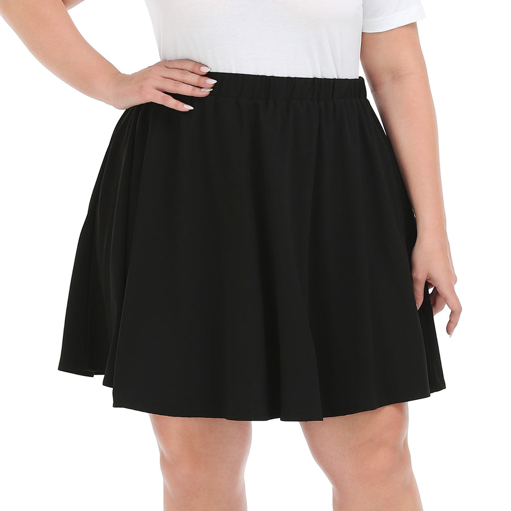 Plus Size Mini Skater Circle Skirt