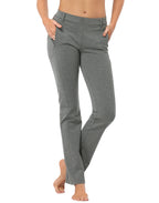 Straight Leg Pull On Yoga Dress Pants with 8 Pockets - 32" Inseam