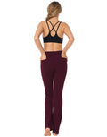Straight Leg Pull On Yoga Dress Pants with 8 Pockets - 30" Inseam