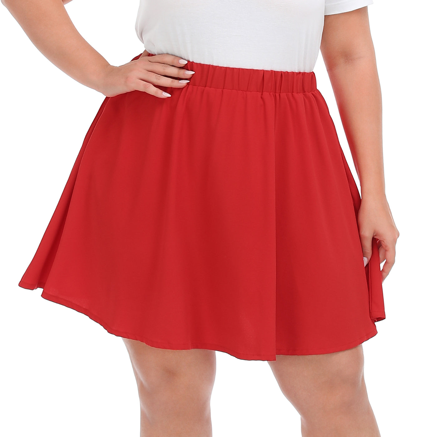Plus Size Mini Skater Circle Skirt