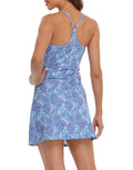 Bandana Paisley Exercise Workout Dress With Built-In Shorts