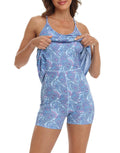Bandana Paisley Exercise Workout Dress With Built-In Shorts